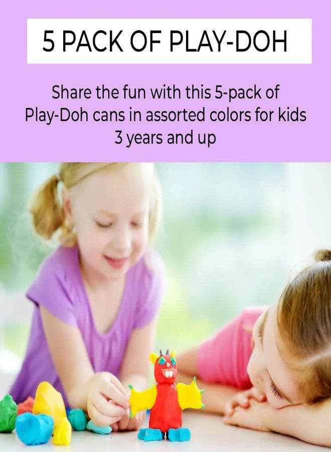 FRATELLI Play with Dough Fun with Dough Clay 5 Pcs, Modeling-Reusable Non-Toxic Air Dry Clay, DIY Craft Activity, BIS Approved (Creative Clay 50GRMS - 5 TUB) - Image 3